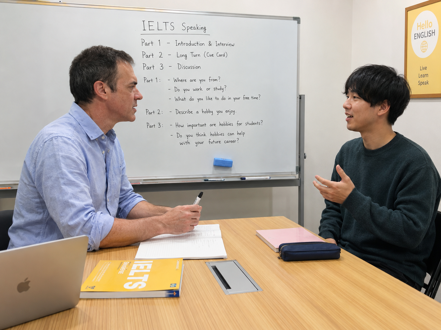 宮崎市のハロー英会話で行うIELTSスピーキング対策の個人レッスン